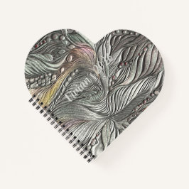 Luxus-Spiralblock mit silbermetallic Blättern Notizblock