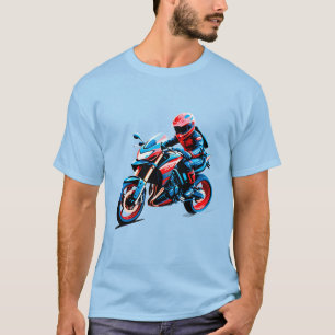 🏍️ Luxus-Sportmotorradfahrer Premium-Bewegung T-Shirt