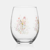 Luxus Spring Wildblume Butterfly Rose Garden Weinglas Ohne Stiel (Rückseite)