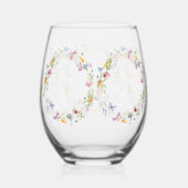 Luxus Spring Wildblume ladybug Garden Pattern Weinglas Ohne Stiel (Rechts)