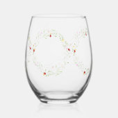 Luxus Spring Wildblume ladybug Garden Pattern Weinglas Ohne Stiel (Rückseite)