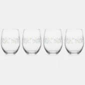 Luxus Spring Wildblume Vogel Rose Garten Nahtlos Weinglas Ohne Stiel (Hinten)