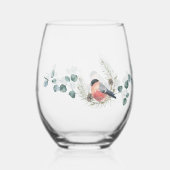 Luxus Spring Wildblume Vogel Rose Garten Nahtlos Weinglas Ohne Stiel (Rückseite)