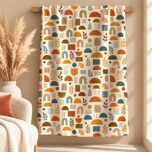 Luxus-Staubgrün-Senf-Boho-Decke-Design Fleecedecke
