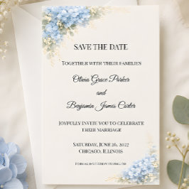 Luxus- Staublila Hortensie Save The Date