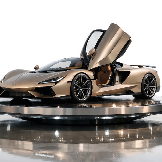 Luxus-Supercar – Champagner-Gold-Hypercar Karte