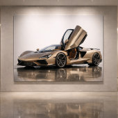 Luxus-Supercar – Champagner-Gold-Hypercar Karte