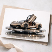 Luxus-Supercar  – Champagner-Gold-Hypercar Karte