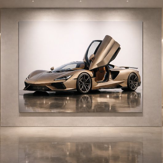 Luxus-Supercar  – Champagner-Gold-Hypercar Karte