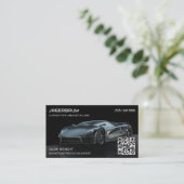 Luxus-Supercar-PPF- und Auto-Detailing-QR-Code Visitenkarte (Stehend Vorderseite)