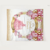 Luxus Sweet 16 Hintergrund Rosa Gold Balloons Spar Wandteppich (Vorderseite (Horizontal))