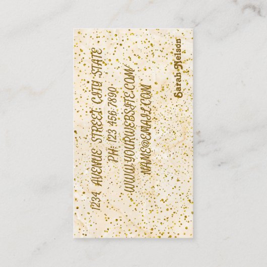 Luxus Sweet Yellow Visitenkarte (Rückseite)