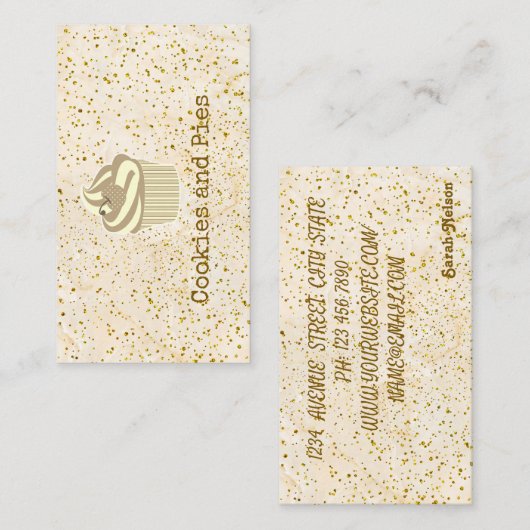 Luxus Sweet Yellow Visitenkarte (Vorne/Hinten)