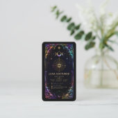 Luxus-Tarotkartenleser-Geschäftskarte mit QR-Code Visitenkarte (Stehend Vorderseite)