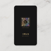 Luxus-Tarotkartenleser-Geschäftskarte mit QR-Code Visitenkarte (Rückseite)