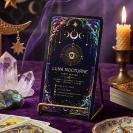 Luxus-Tarotkartenleser-Geschäftskarte mit QR-Code Visitenkarte