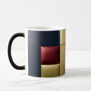 Luxus-Tasse mit gepolstertem Farbblock Navy-Gold,  Verwandlungstasse