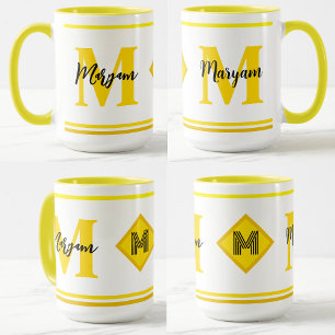 Luxus-Tasse mit Monogramm und individuellem Namen Tasse