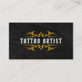 Luxus Tattoo Artist Gold Black Verbinden mit uns Visitenkarte (Rückseite)