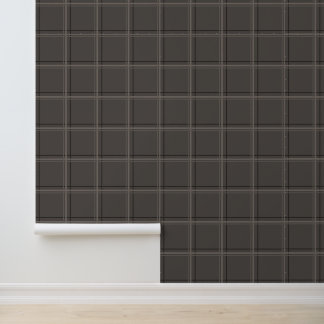 Luxus-Taupe-Fensterpaneel-Karo Moderne zugeschnitt Tapete