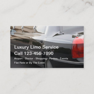 Luxus-Taxi-Limousinen-Service Zwei-Seiten-Design Visitenkarte