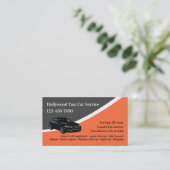 Luxus Taxi Service Business Cards Visitenkarte (Stehend Vorderseite)