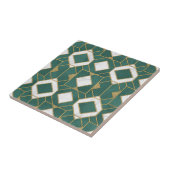 Luxus-Teal- und Gold-Art-Deco-Geometrie nahtlos Fliese (Seite)