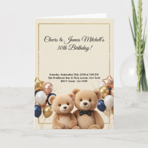 Luxus-Teddybär-Geburtstag  Karte