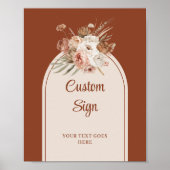 Luxus Terracotta Pampas Sage Boho Arch Custom Poster (Vorne)