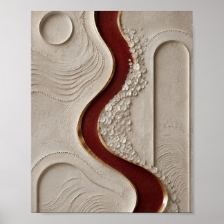 Luxus-Textur-Abstrakt-Wandkunst Poster