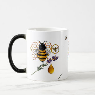 Luxus-Textur-Bienen-Lavendel-Honigtropfen Verwandlungstasse