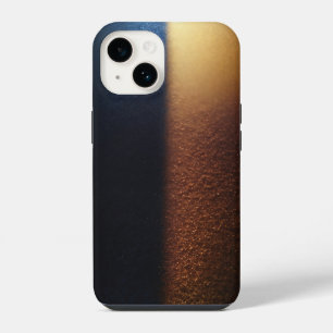 Luxus Tiefblau und schimmerndes Gold Glitter Contr iPhone 14 Hülle