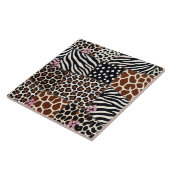 Luxus-Tierdruck Rosa-Rhinstone Fliese (Seite)