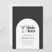 Luxus-Tinis und Golfabschied Wochenende Einladung (Vorderseite)