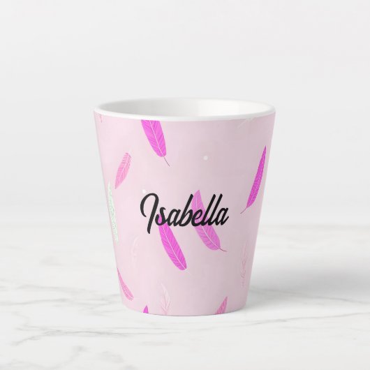 Luxus-Trend-Federn-Boho-Kollektion Milchtasse (Vorderseite)