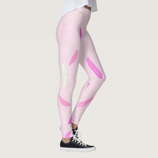 Luxus-Trendy-Feather-Boho-Kollektion Leggings (Rechts)