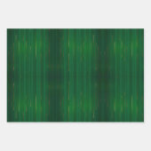 Luxus Trendy Green Gold Linen Texture Collection Geschenkpapier Set (Vorderseite)