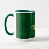 Luxus Trendy Green Gold Linen Texture Collection Tasse (Links)