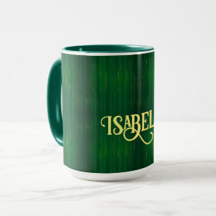 Luxus Trendy Green Gold Linen Texture Collection Tasse