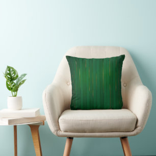 Luxus-Trendy-Grün-Gold-Linientextur-Kollektion Kissen