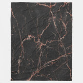 Luxus Trendy Marble Pink Black Fleecedecke (Vorderseite)