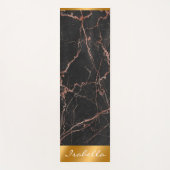 Luxus Trendy Marmor Pink Black Customize Yoga Mat Yogamatte (Vorderseite)