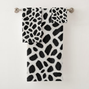 Luxus Trendy White Leopard Elegante Collection Badhandtuch Set