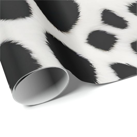 Luxus Trendy White Leopard Elegante Collection Geschenkpapier (Rolleneckpunkt)