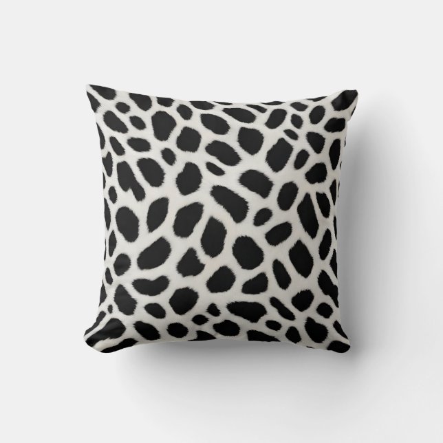 Luxus Trendy White Leopard Elegante Collection Kissen (Vorderseite)