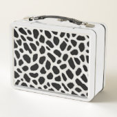 Luxus Trendy White Leopard Elegante Collection Metall Brotdose (Rückseite)