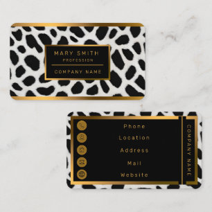 Luxus Trendy White Leopard Elegante Collection Visitenkarte