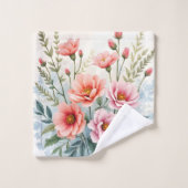 Luxus-Trendy-Wildblumen-Schöne-Kollektion Badhandtuch Set (Waschlappen)