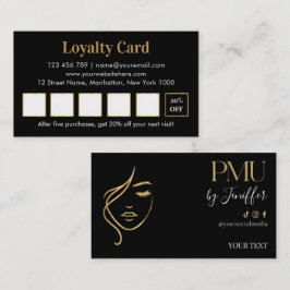 Luxus-Treuekarte in Schwarz und Gold für PMU Treuekarte