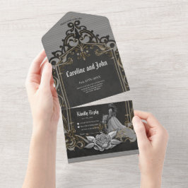 Luxus trifft Romantik All In One Einladung